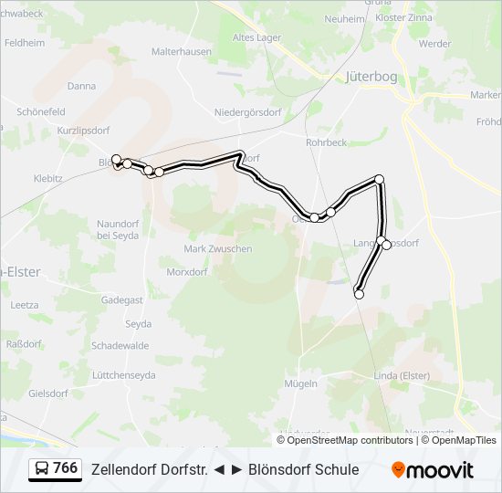 Автобус 766: карта маршрута