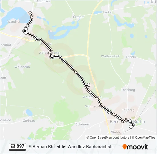897 Bus Line Map