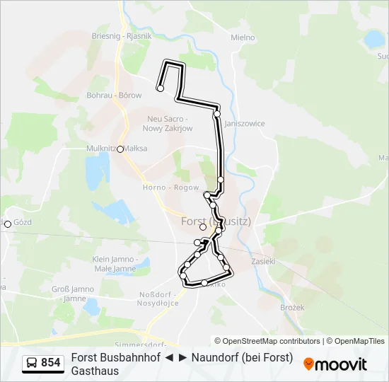 854 Bus Line Map