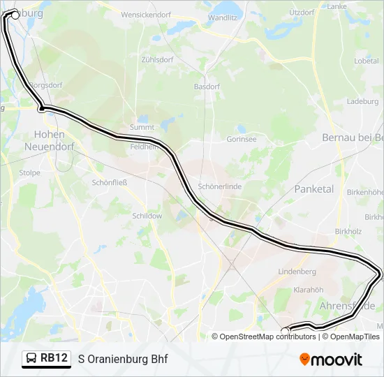 RB12 Bus Line Map