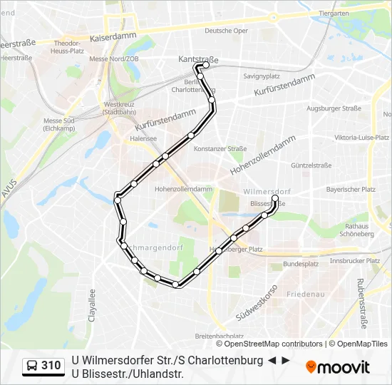 310 Bus Line Map