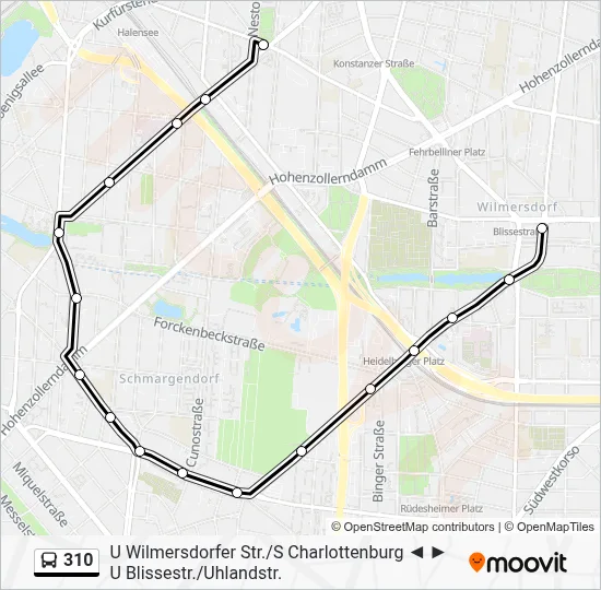 310 Bus Line Map