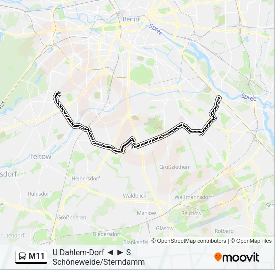 M11 Bus Line Map