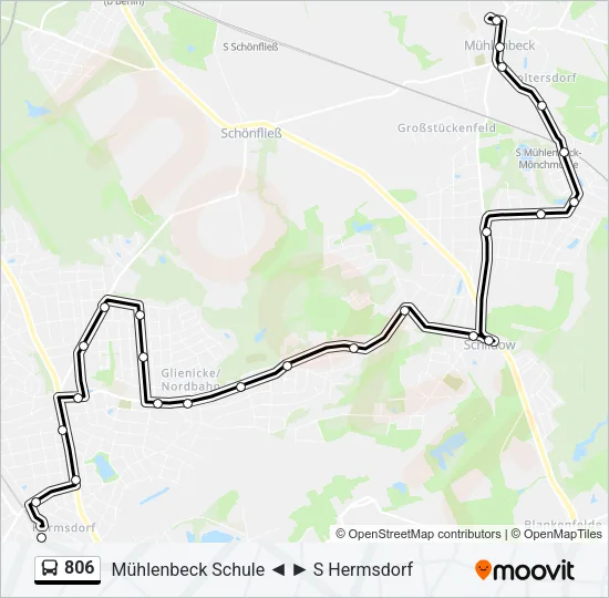 806 Bus Line Map