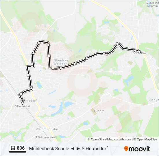 806 Bus Line Map