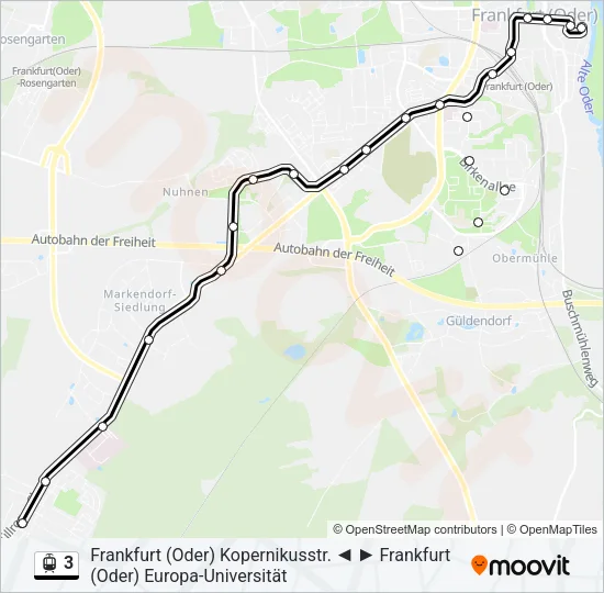 3 Light Rail Line Map