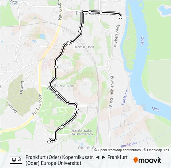 3 Light Rail Line Map