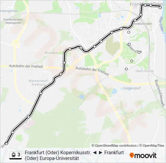 3 Light Rail Line Map