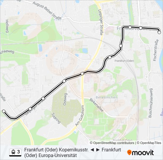 3 light rail Line Map