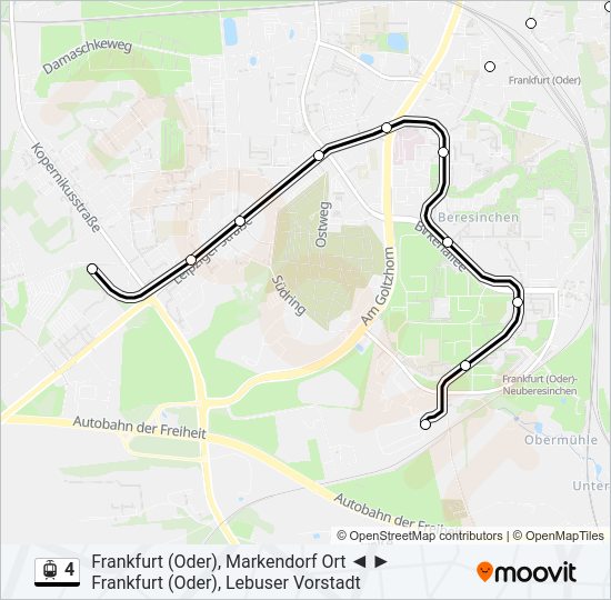 4 light rail Line Map