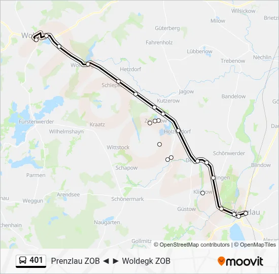 401 Bus Line Map