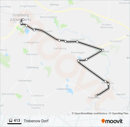413 Bus Line Map