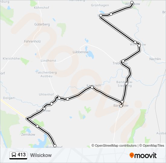 413 bus Line Map