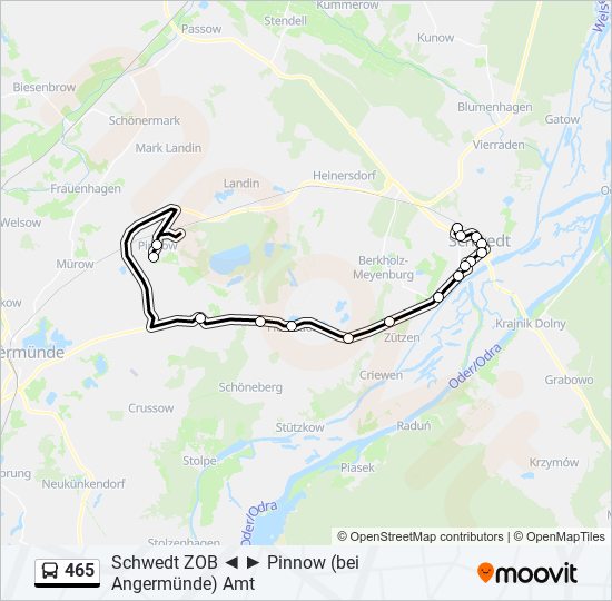 465 bus Line Map