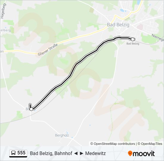 555 bus Line Map