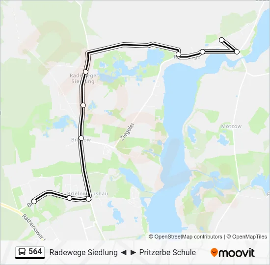 Buslinie 564 Karte