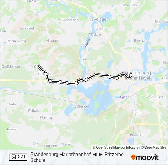 571 bus Line Map