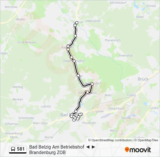581 Bus Line Map