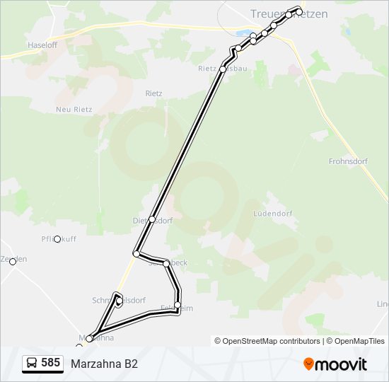 585 bus Line Map