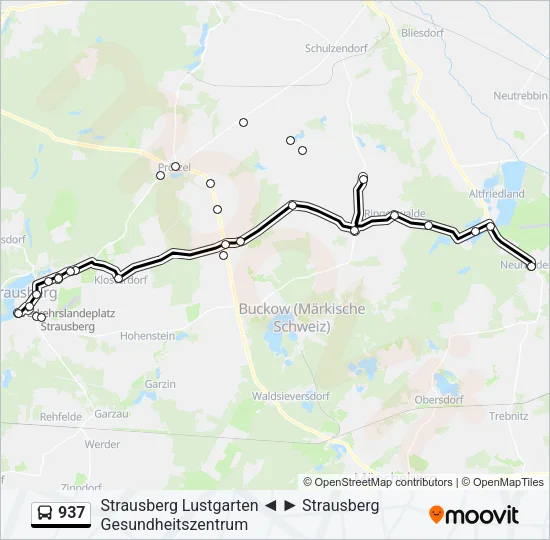 937 Bus Line Map