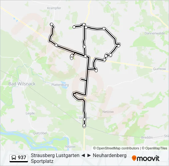 937 Bus Line Map