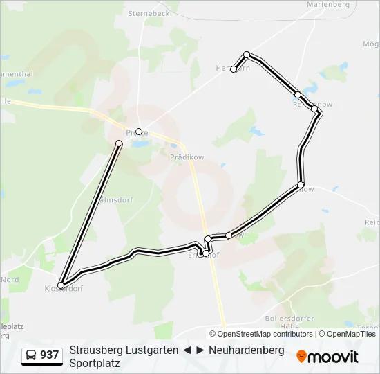 937 Bus Line Map