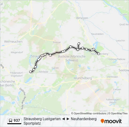 937 Bus Line Map