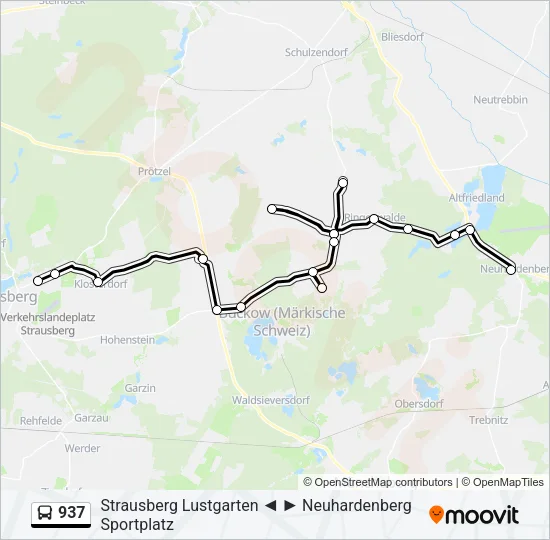 937 Bus Line Map