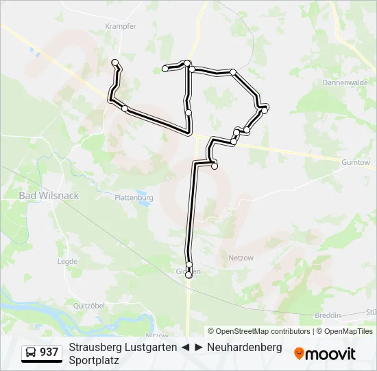 937 Bus Line Map