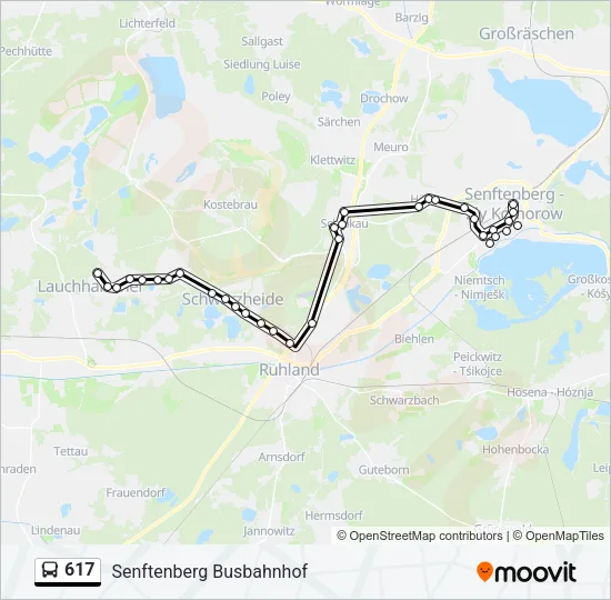 617 Bus Line Map