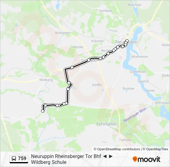 759 Bus Line Map