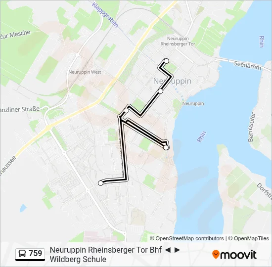 759 Bus Line Map