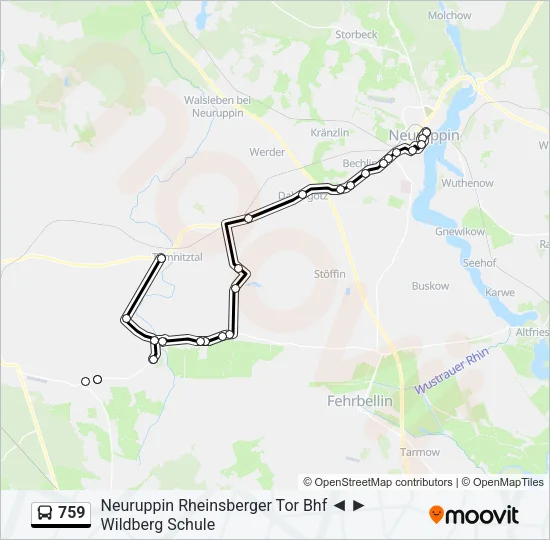759 Bus Line Map