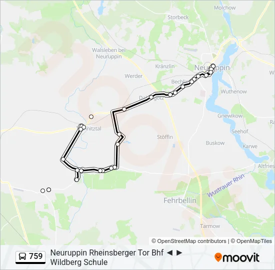759 Bus Line Map