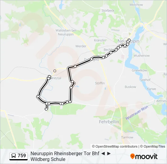 759 Bus Line Map
