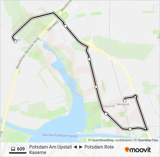Buslinie 609 Karte