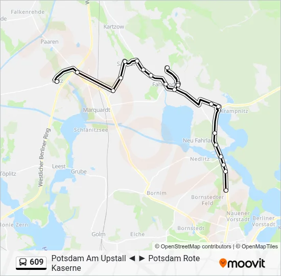 Buslinie 609 Karte