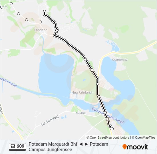 609 bus Line Map