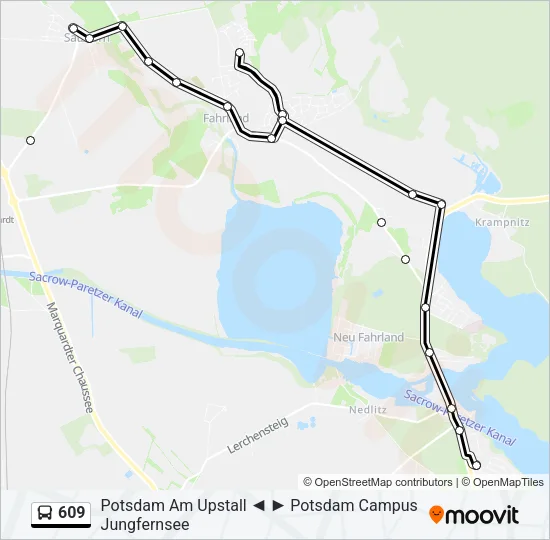 609 Bus Line Map