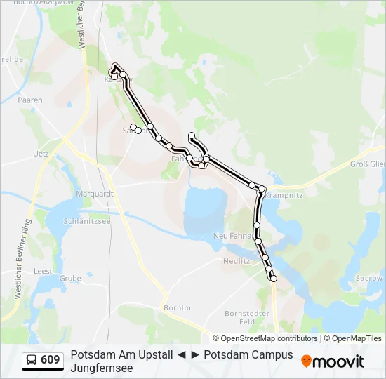 609 Bus Line Map