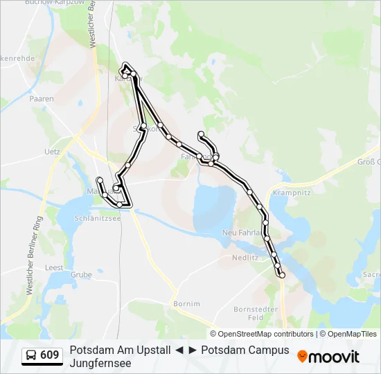 609 Bus Line Map
