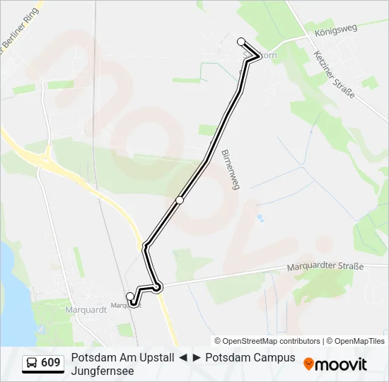 609 Bus Line Map