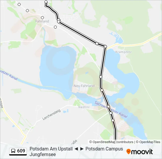 609 Bus Line Map