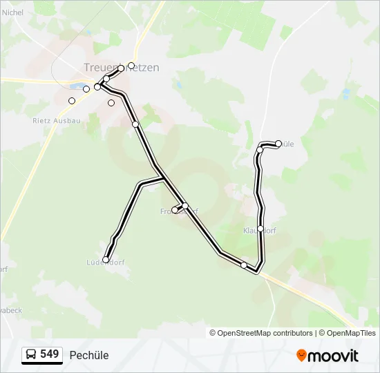 549 Bus Line Map