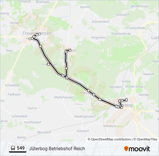 549 bus Line Map