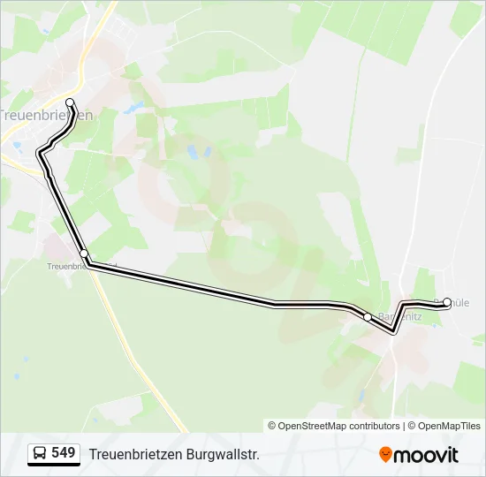 549 Bus Line Map
