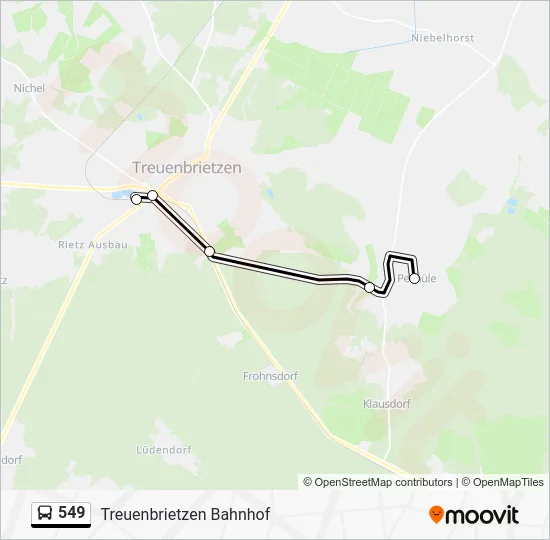 Автобус 549: карта маршрута