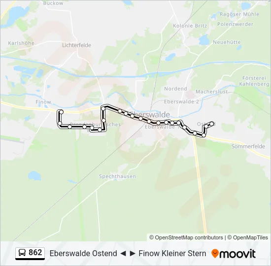 862 Bus Line Map