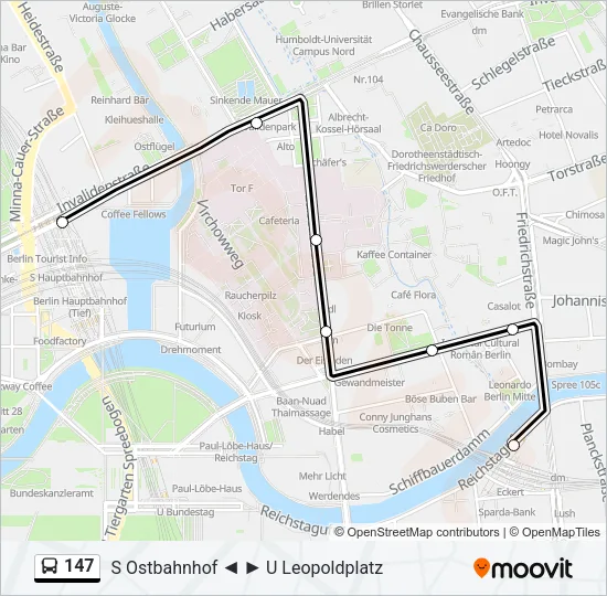 147 Bus Line Map