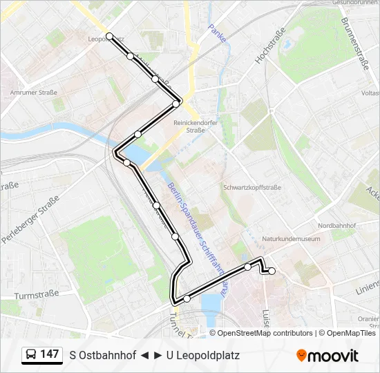 147 Bus Line Map